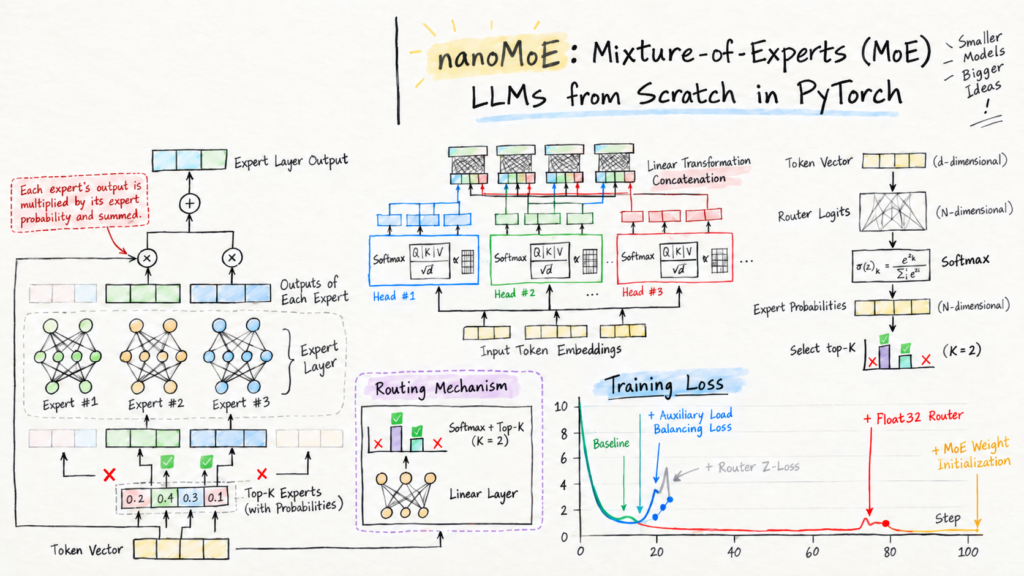 MoE architecture in PyTorch with nanoMoE